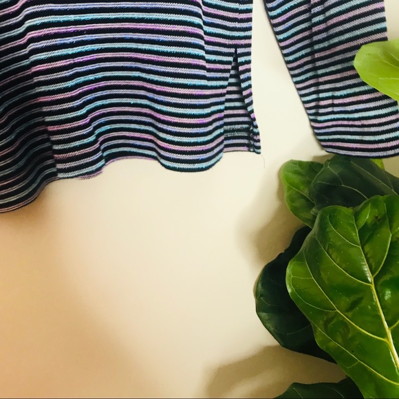 VTG Retro 80’s Shimmer Mock Turtle Neck Crop Top - Picture 6 of 6